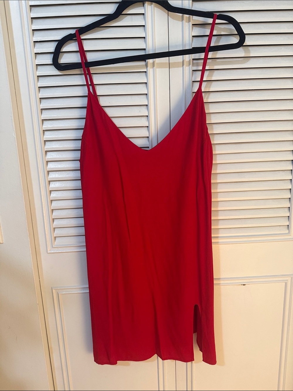 Reformation Red Spaghetti-Strap V-Neck Dress (Brand New, Never Worn)
